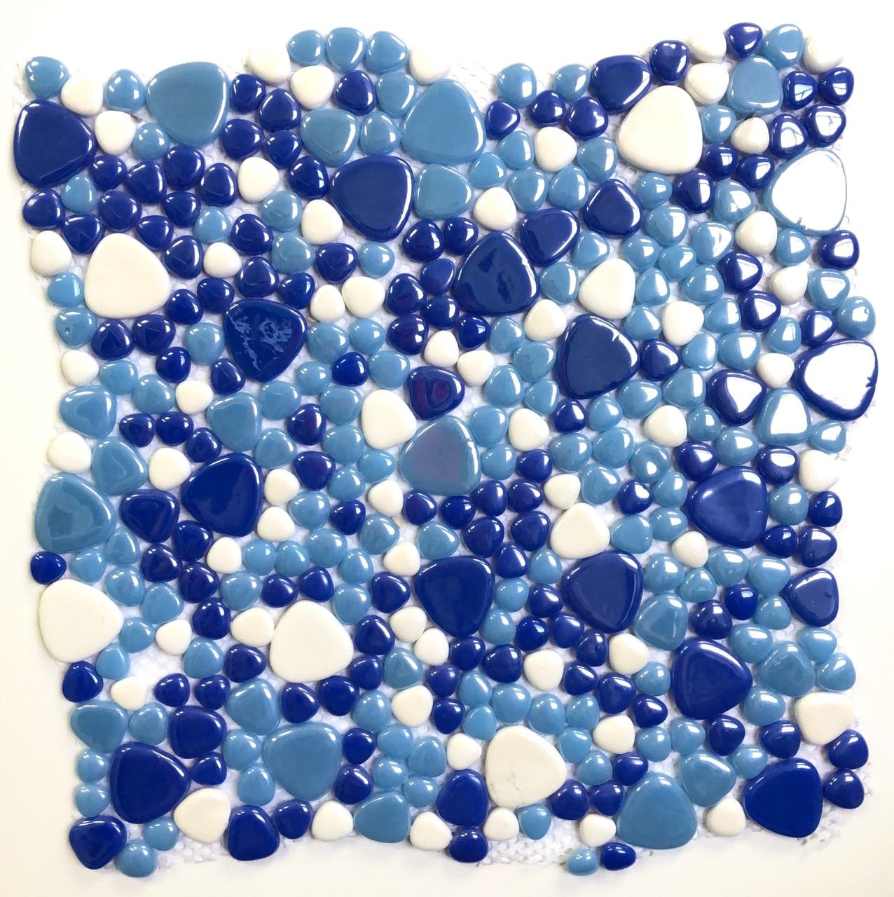 Стеклянная мозайка для бассейна Antarra Drops Mix DIR 041-042 (коллекция Drops Mix, Marina, цвет - синяя) - фото 3 - id-p107341096