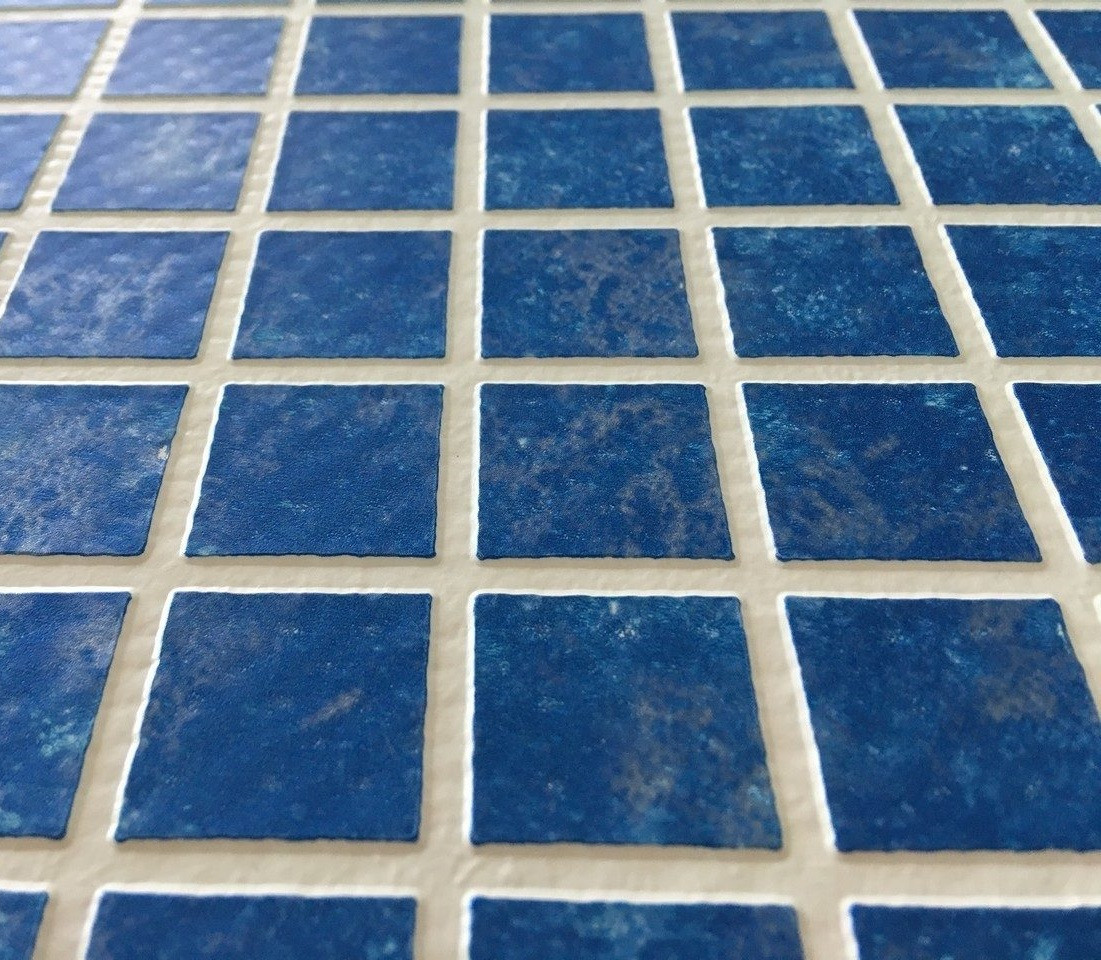 Алькорплан (ПВХ пленка) Haogenplast Matrix 3D Blue для отделки бассейна (мозаика 3D) - фото 3 - id-p107341131