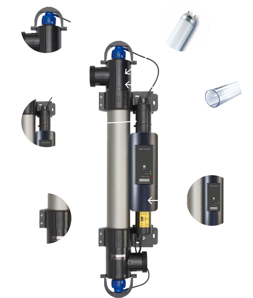 Ультрафиолетовая система для бассейнов Elecro Steriliser E-PP-55 (55 Вт, для морской и соленной воды) - фото 4 - id-p107341158