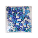 Грунт для аквариума "Галька цветная,  голубой-синий-белый-бирюзовый" 800г фр 8-12 мм, фото 3