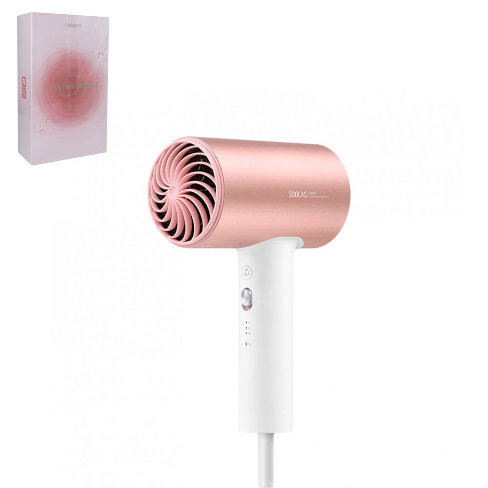 Фен для волос Xiaomi Soocas H5, Negative Ionic Quick-drying, 1 насадка, Pink - фото 1 - id-p107193491