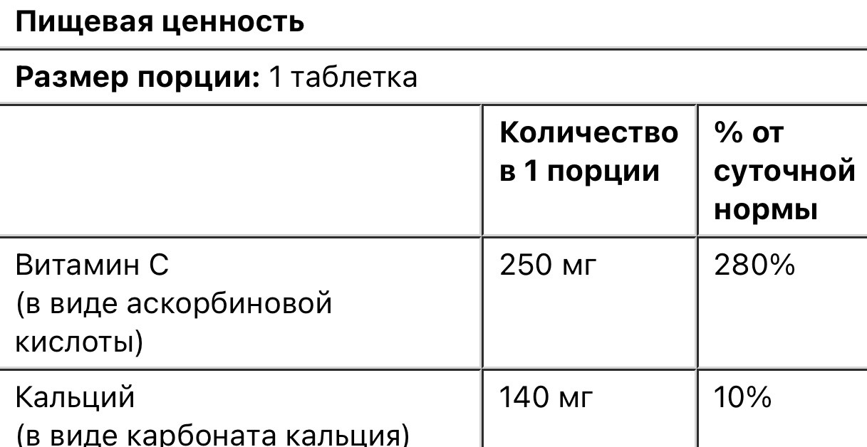 21st century витамин С, 250мг, 110 таблеток - фото 3 - id-p107351017