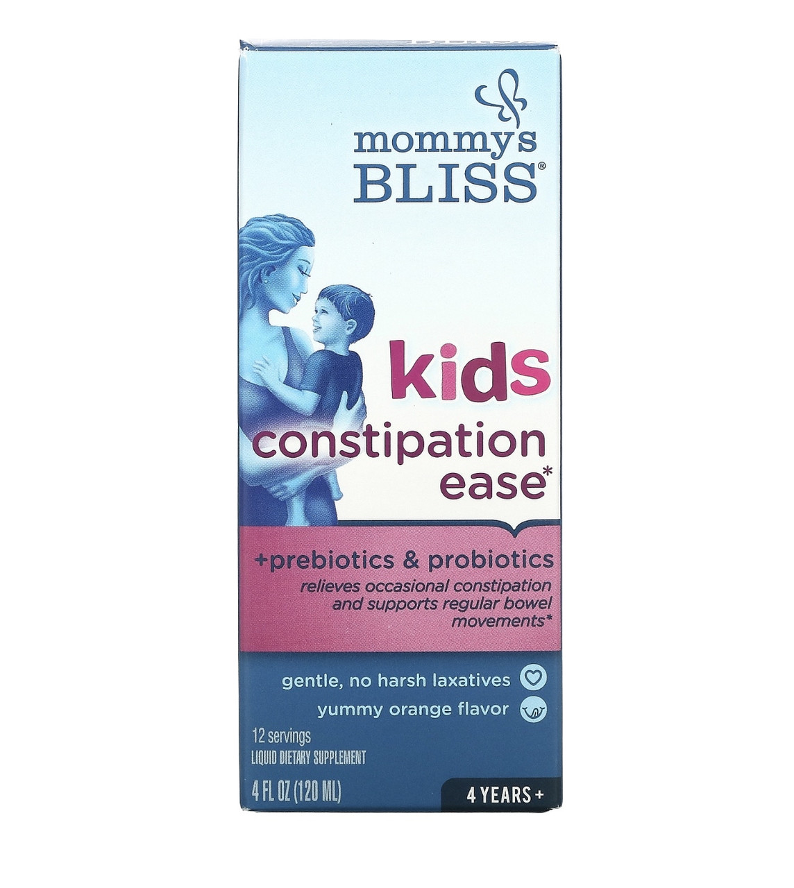 Mommys bliss kids constipation ease, для нормализации работы жкт у детей, от 4 лет, апельсин, 13 мл - фото 1 - id-p107351262