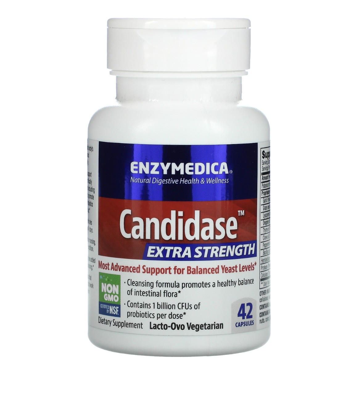 Enzymedica candidase, extra strength 42 капсулы - фото 1 - id-p107351347