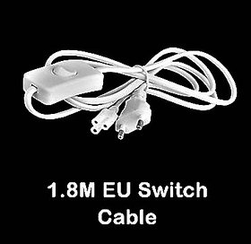 Сетевой шнур питания с выключателем для линейных ламп Т5 Т8 Т20 трехконтактный