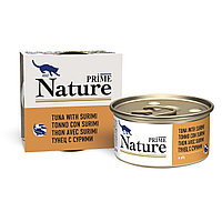 PRIME NATURE Консервированный корм для кошек, тунец с сурими в желе, 85 гр