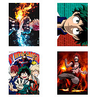 Раскраска А4 12 наклеек Anime