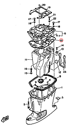 Прокладка проставки поддона Yamaha PARAGON Y 55  6974511400