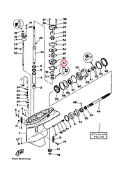 Прокладка помпы (2шт в упаковке, цена за 1шт) Yamaha PARAGON Y 50-90 6884431600