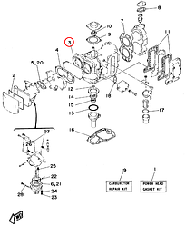 Прокладка клапана впуска Yamaha PARAGON Y 20-30 64813621A0