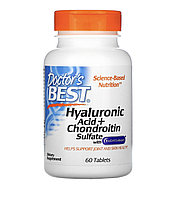 Doctors best гиалуроновая кислота и сульфат хондроитина с составом biocell, 60 таблеток