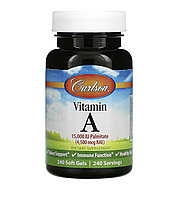 Carlson витамин А 15000МЕ, пальмитат, 240 гелевых капсул