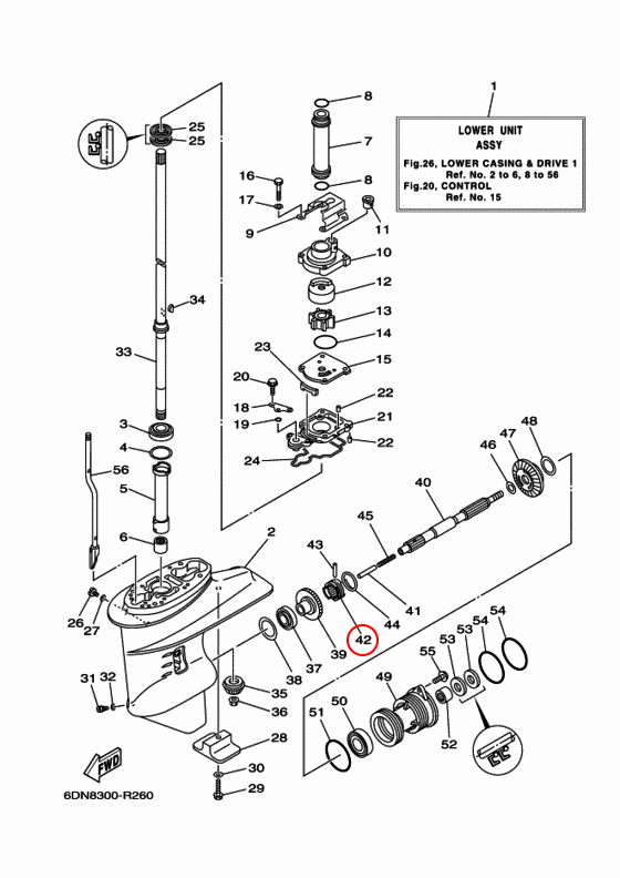 Муфта лодочного мотора Yamaha PARAGON Y 20-25-30 \ F20 \ F25 6644563100 6644563100 - фото 1 - id-p107109409