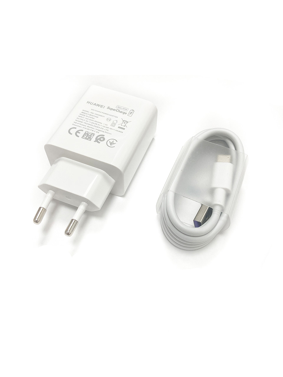 Сетевой адаптер GanPower для смартфона Huawei, SuperCharge 40W (10V 4A) + кабель USB-C 1m. - фото 1 - id-p107365018