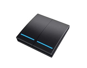 Беспроводной выключатель 2-канальный RF 433Mhz черный