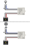 Беспроводной выключатель 2-канальный RF 433Mhz черный + 2 Радиореле, фото 6