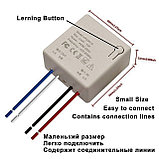 Беспроводной выключатель 2-канальный RF 433Mhz черный + 2 Радиореле, фото 3