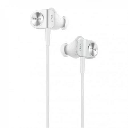 Bluetooth гарнитура Meizu EP51, 20Hz-20kHz, 16 Om, 88 dB, 10m, USB, BT 4.0, Silver-White - фото 1 - id-p107366612