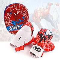 Детский боксерский набор лапа и перчатки с Человеком пауком Spider man Hong Fa