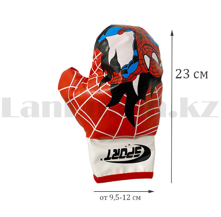 Детский боксерский набор лапа и перчатки с Человеком пауком Spider man Hong Fa - фото 7 - id-p107366649