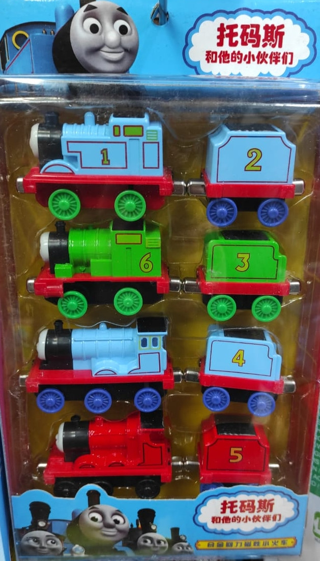 Игровой набор паровозики на магнитах Томас и его друзья 8 шт. - фото 2 - id-p88310275