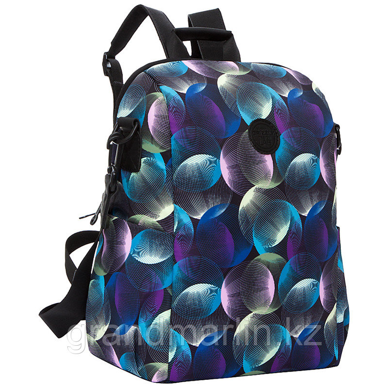 Рюкзак Grizzly, 28*33*14см, 1 отделение, 3 кармана, укрепленная спинка, плечевой ремень, геометрия, фото 1