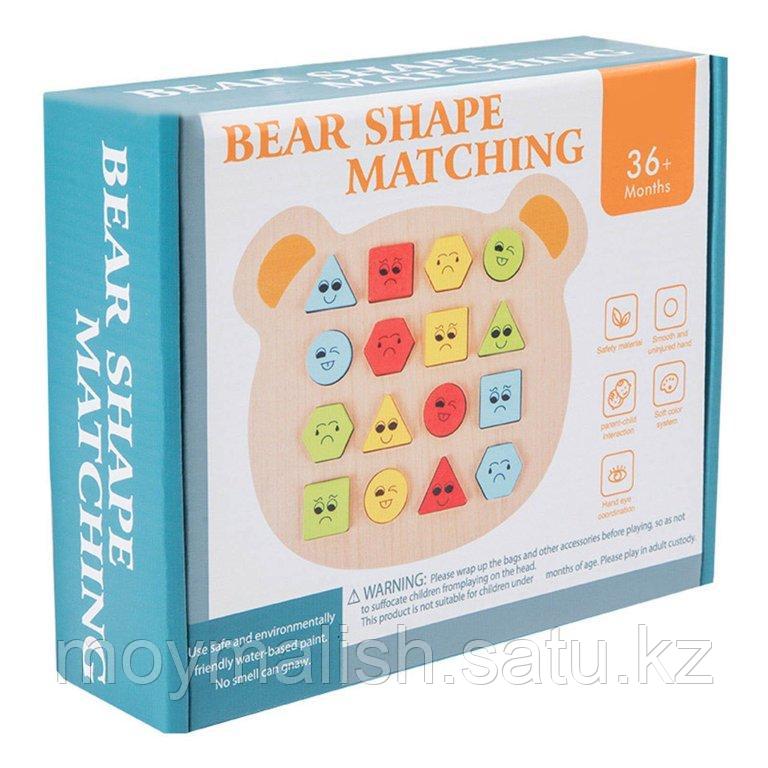 Дидактическая игра выложи по образцу со звонком BEAR SHAPE MATCHING - фото 5 - id-p107367394