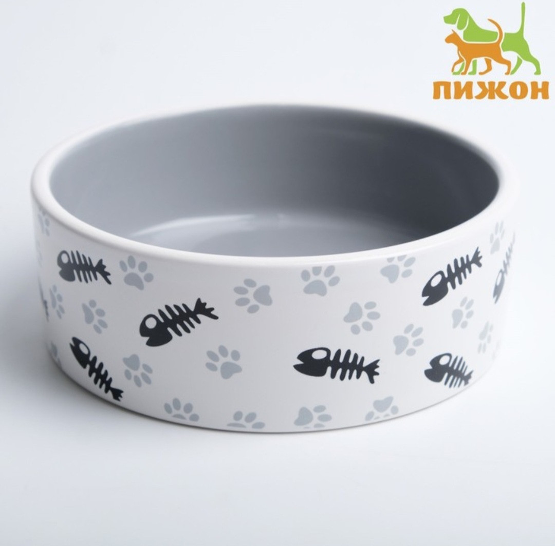 Миска керамика Рыбные косточки, фото 1