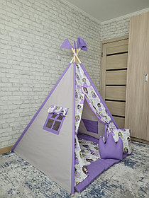 Детский домик вигвам Корона фиолетовая