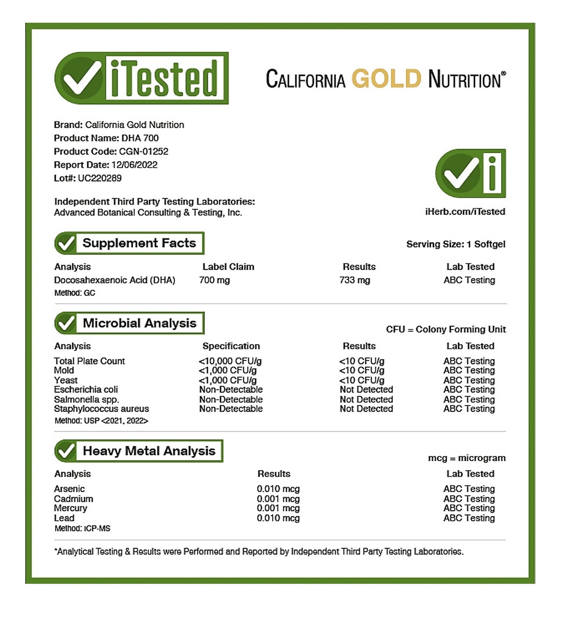 California gold nutrition dha 700, 1000мг, 30 рыбно-желатиновых капсул - фото 4 - id-p107372102