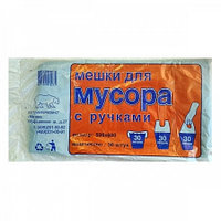 Пакет для мусора 30л * 30 шт с ручкой Синтерком