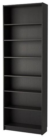 Стеллаж БИЛЛИ 80х28х237 см, черно-коричневый ИКЕА, IKEA, фото 2