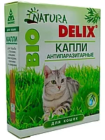 Delix Bio, капли антипаразитарные для кошек, 2 флакона по 0.75 мл