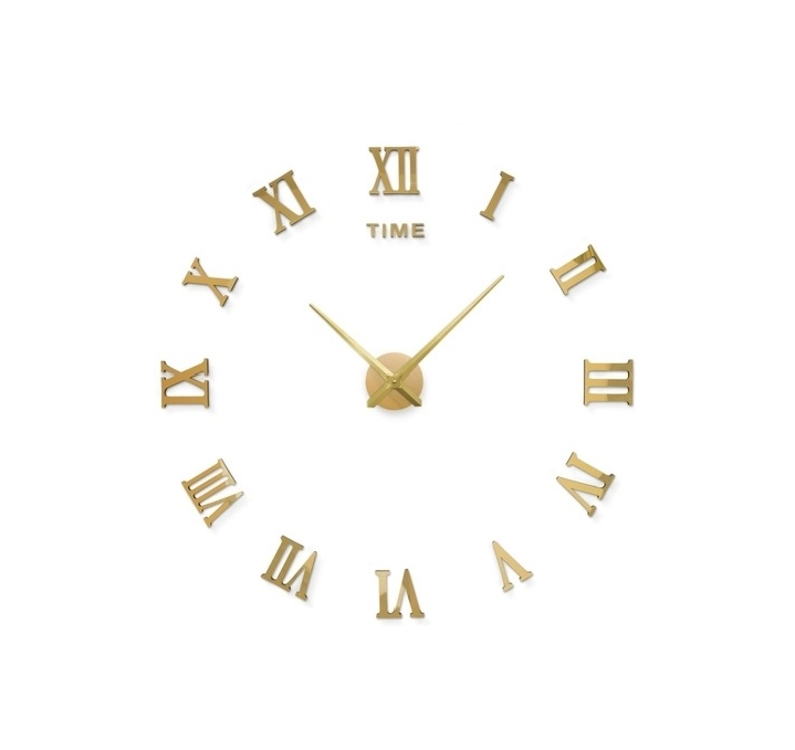 Часы настенные 3D римские золотой
