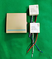 Беспроводной выключатель 1-канальный RF 433Mhz золотой + 2 Радиореле