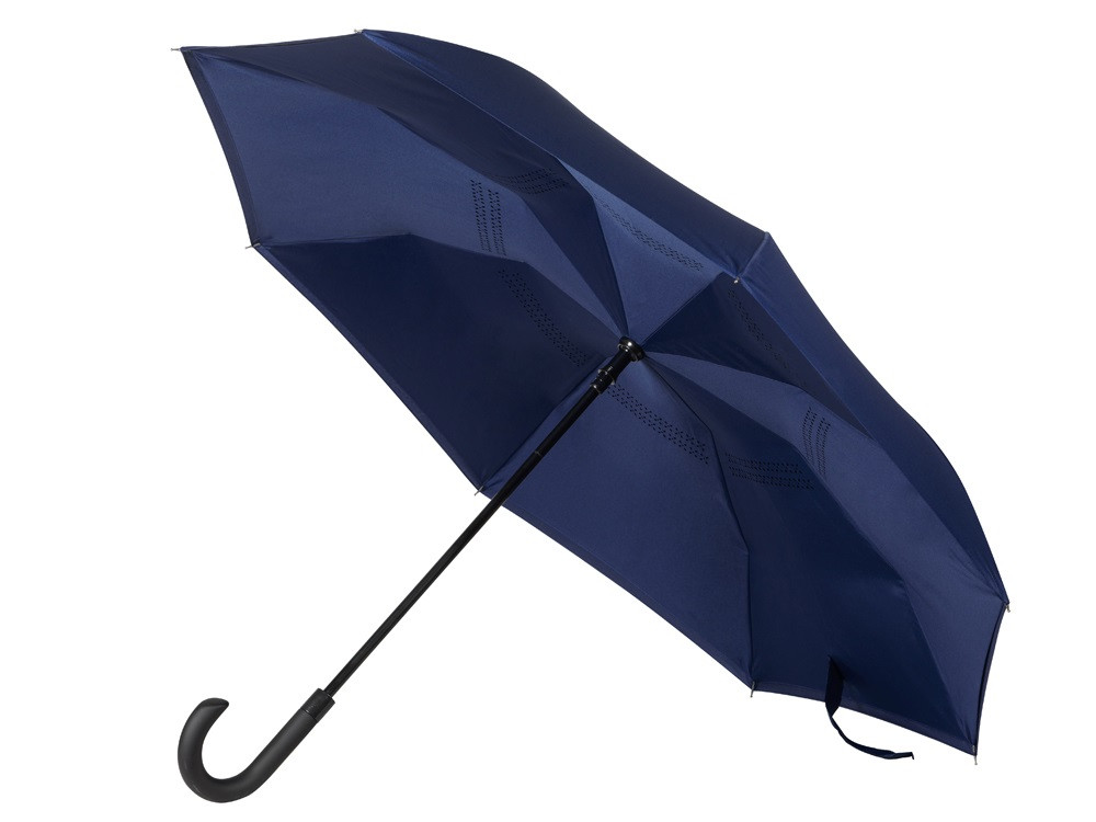 Зонт-трость наоборот Inversa, полуавтомат, темно-синий - фото 1 - id-p107394187