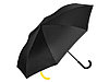 Зонт-трость наоборот Inversa, полуавтомат, черный/желтый, фото 2