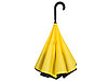 Зонт-трость наоборот Inversa, полуавтомат, черный/желтый, фото 8