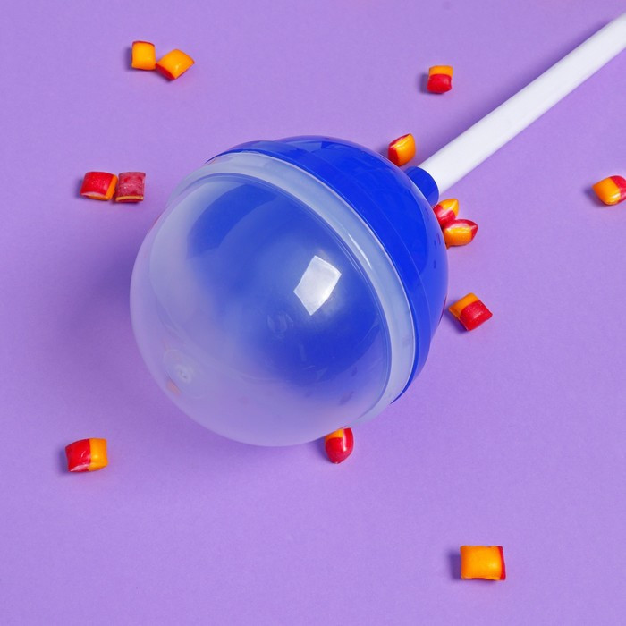 Пластиковый чупа-чупс, синий (id 107394899)