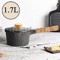 Сотейник под каменное покрытие и крышкой Uakeen VK1016 1.7 л темный
