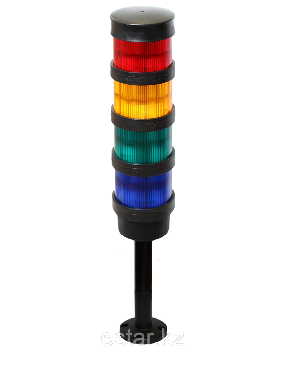 Светодиодная сигнальная колонна диаметром 70 мм TL70B-220-RYGB-155