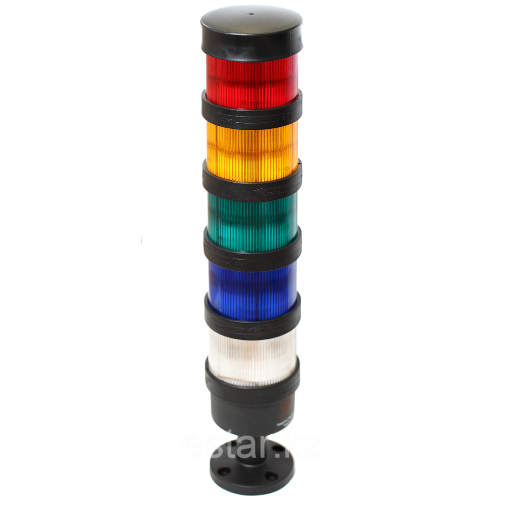 Светодиодная сигнальная колонна диаметром 70 мм TL70B-220-RYGBW-55