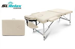 Массажный стол складной Aluminium, бежевый
