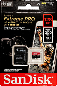Карта памяти SanDisk MicroSD 128GB 200mb/s