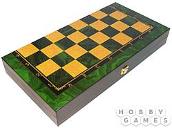 Набор классических игр "Малахит": Шахматы, шашки и нарды (400x200x55)
