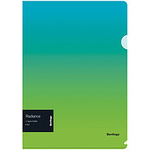 Папка-уголок Berlingo "Radiance", А4, 200мкм, голубой/зеленый градиент