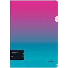 Папка-уголок Berlingo "Radiance", А4, 200мкм, розовый/голубой градиент