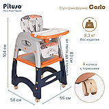 Детский стул-трансформер для кормления Pituso Carlo Blue, фото 2