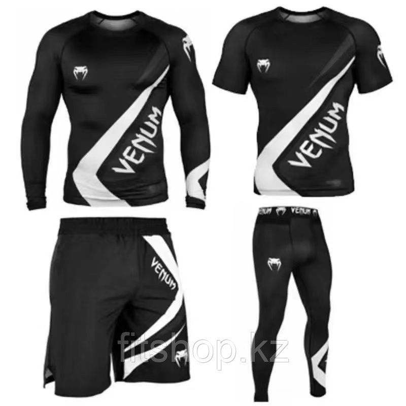 Рашгард Venum 4 в 1 ( комплект: верх с длинным рукавом  + футболка + лосины+ шорты )