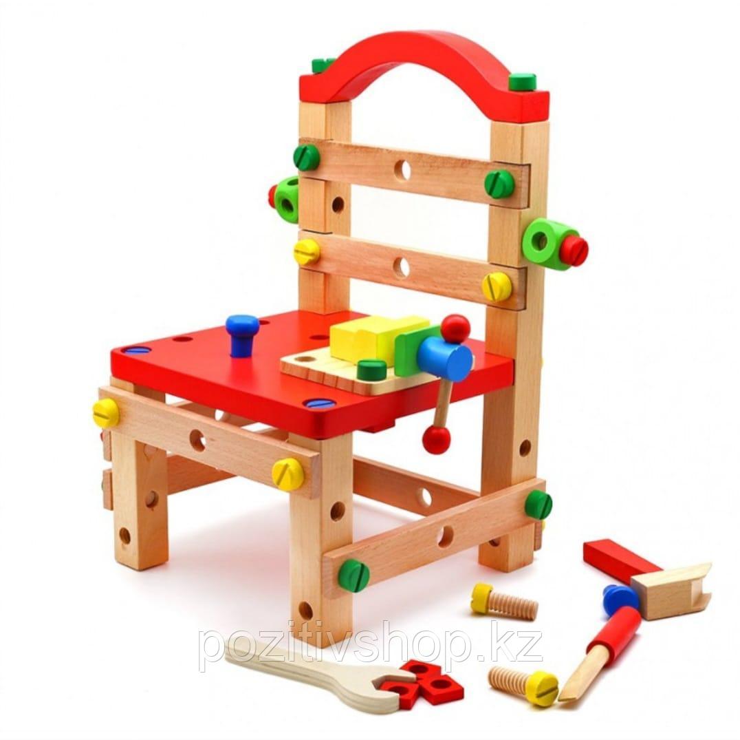 Игрушка деревянный стул конструктор YDL1124 - фото 1 - id-p107411022